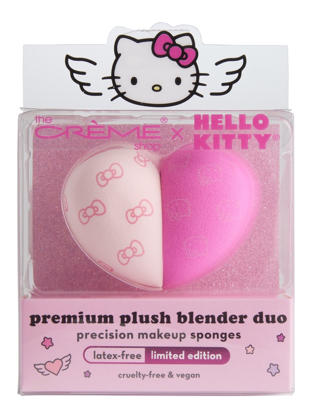 3/$25 NIB The Crème Shop x Hello Kitty Premium Plush Blender Duo Makeup Sponges